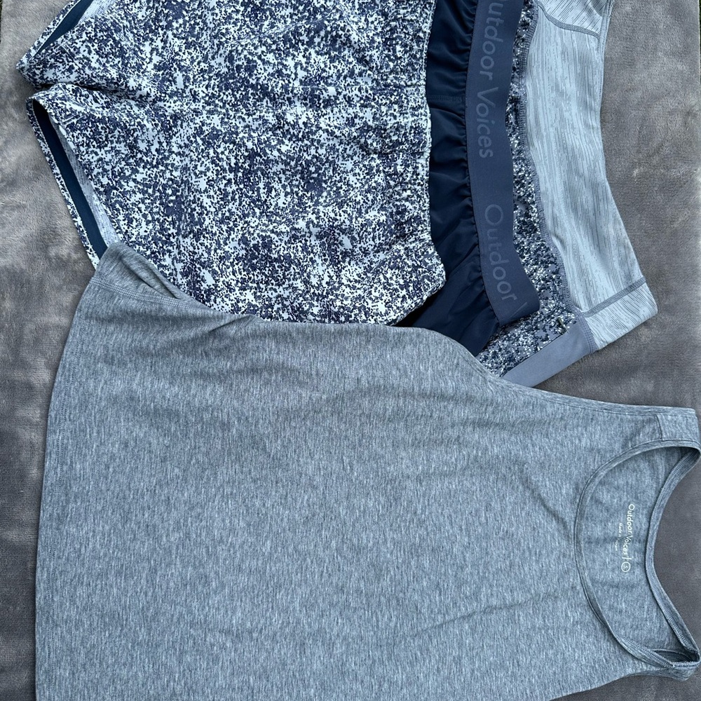 Outdoor Voices Tank Top and Shorts Set